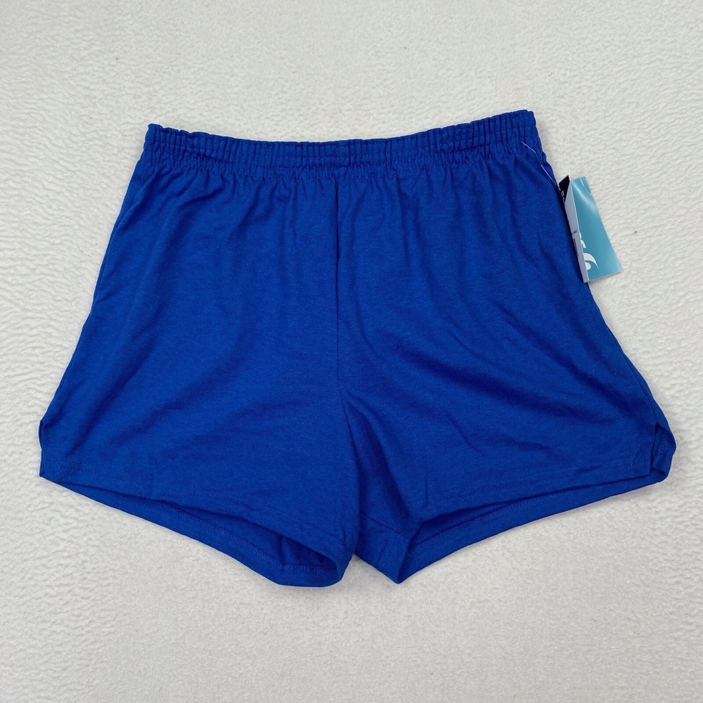 Soffe Youth Girls Cheer‎ Shorts Size Large Blue Athletic Gym Training